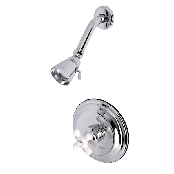 Shower Faucet, 2, Wall Mount, Polished Chrome